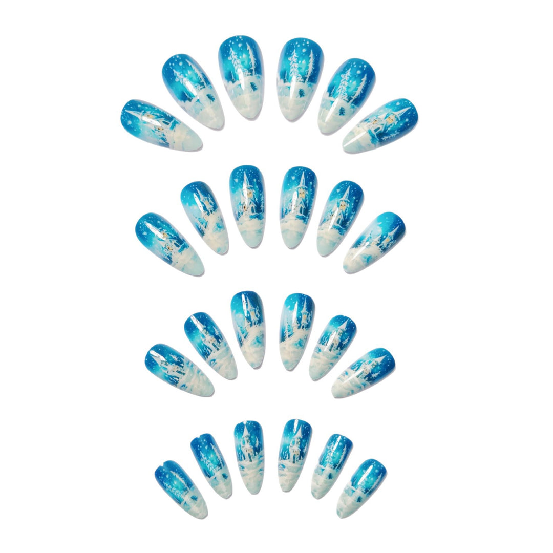 Winter-Themed Artistic Nail Art Bowlift