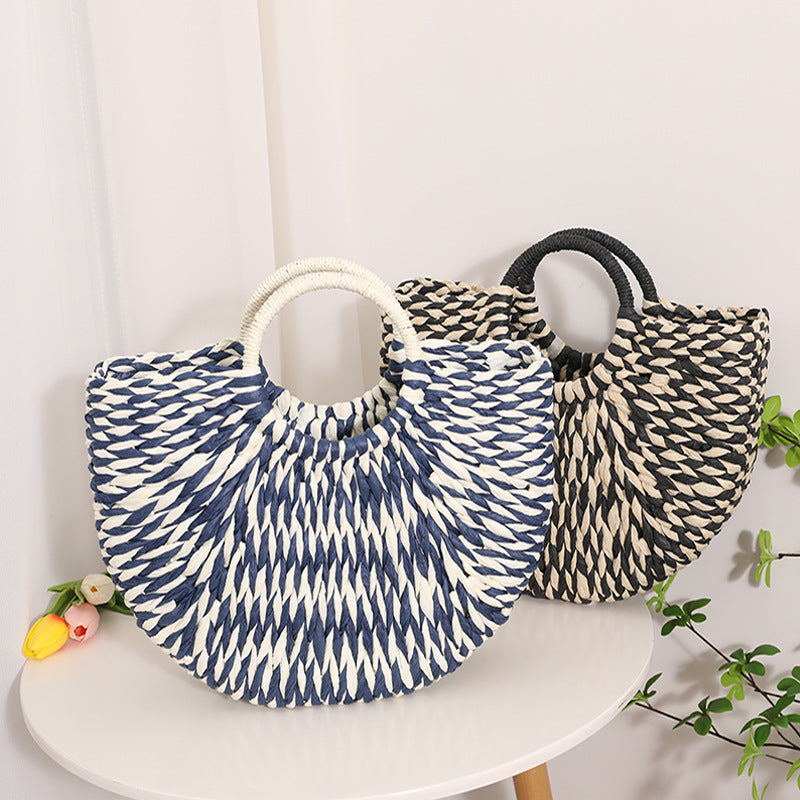 Stylish basket bag with round handle Bowlift