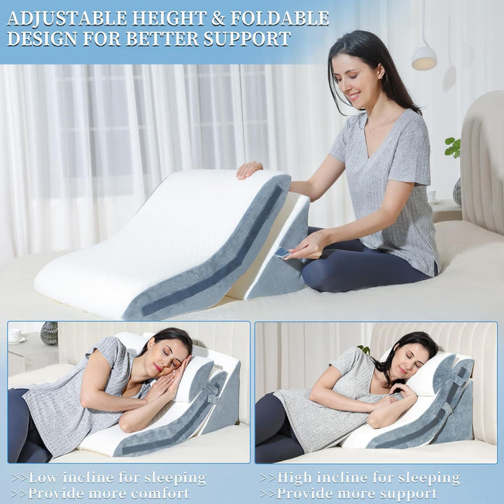 Adjustable Elevated Sleep Wedge Pillow