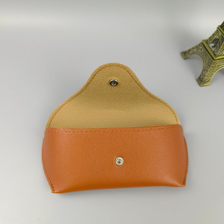 Compact Leather Sunglasses Pouch with Snap Closure Bowlift