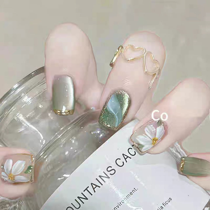 Luxury Ombre Leopard Print Press-On Nail Set Bowlift