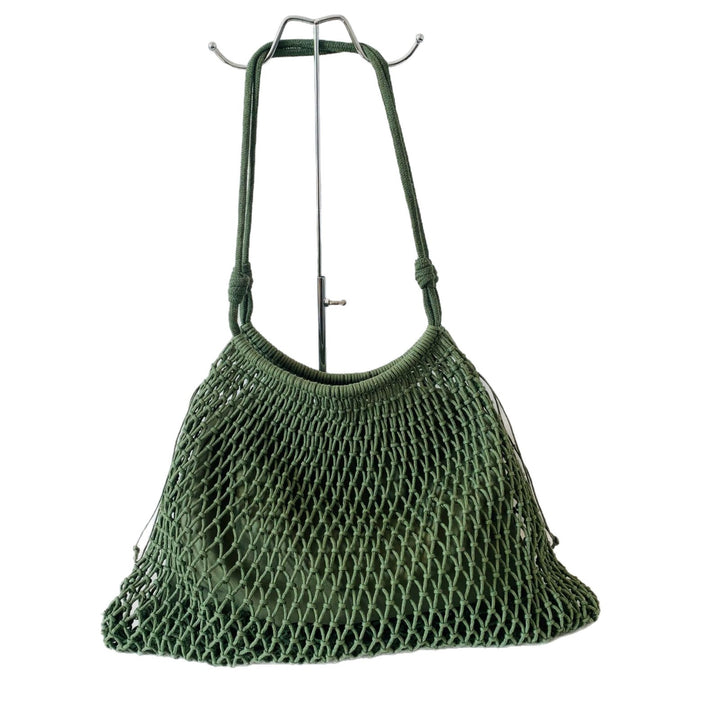 Mesh Beach Tote with Adjustable Drawstring Bowlift
