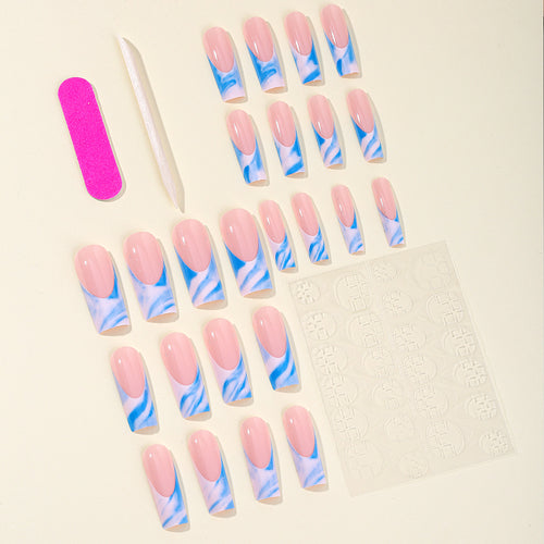 Marble Tip Acrylic Nail Set Bowlift