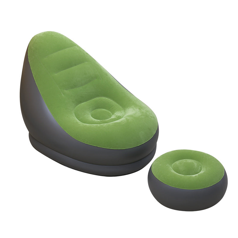 Women inflatable comfort bean bag chair with footrest Bowlift