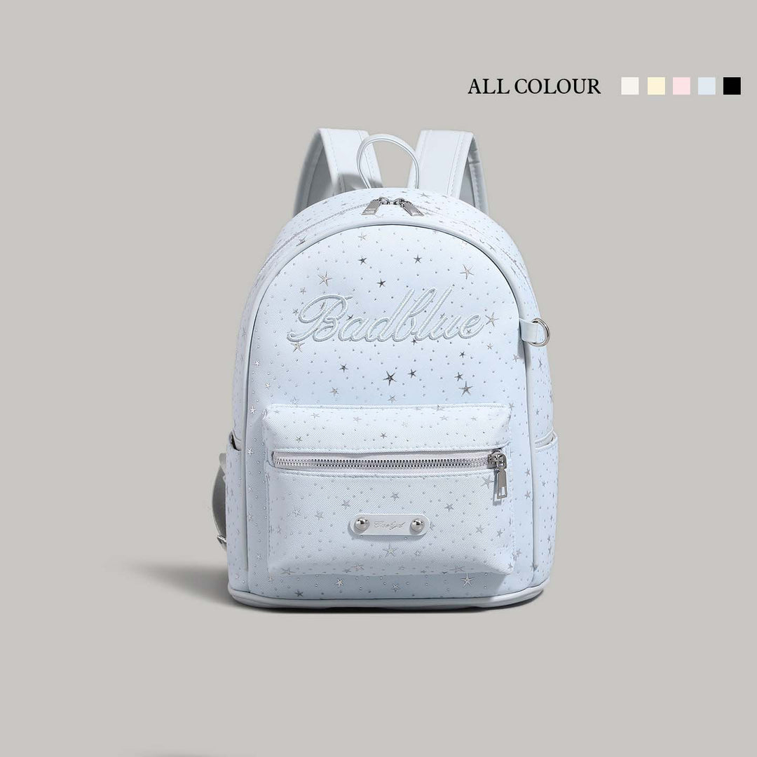 Star-Embellished Casual Backpack Bowlift
