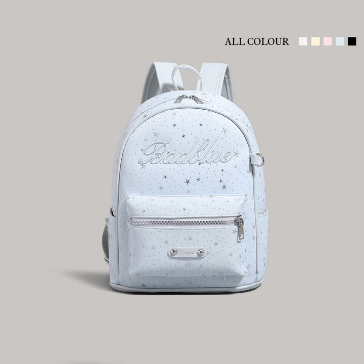 Star-Embellished Casual Backpack Bowlift