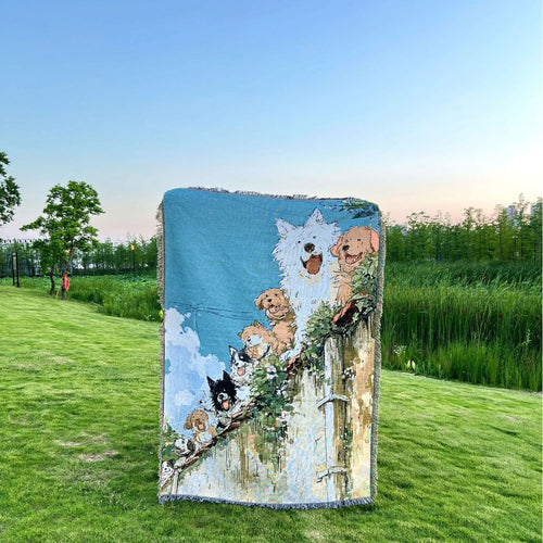 Artistic Pet-Themed Tapestry Blanket