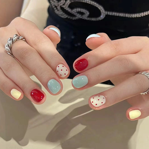 Cute Polka Dot Nail Art Set Bowlift