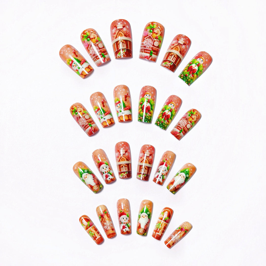Festive 3D Holiday-Themed Nail Art Bowlift