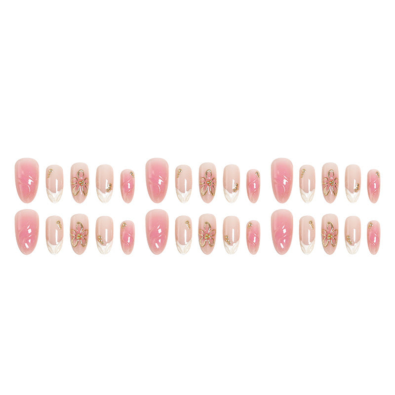 Artificial nails with delicate floral design Bowlift