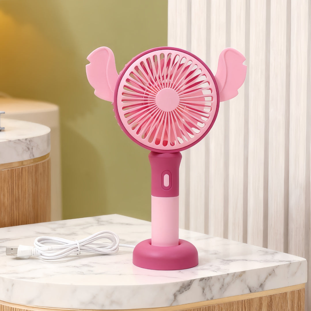 Women's Portable Hand Fan in Playful Elephant Design Bowlift