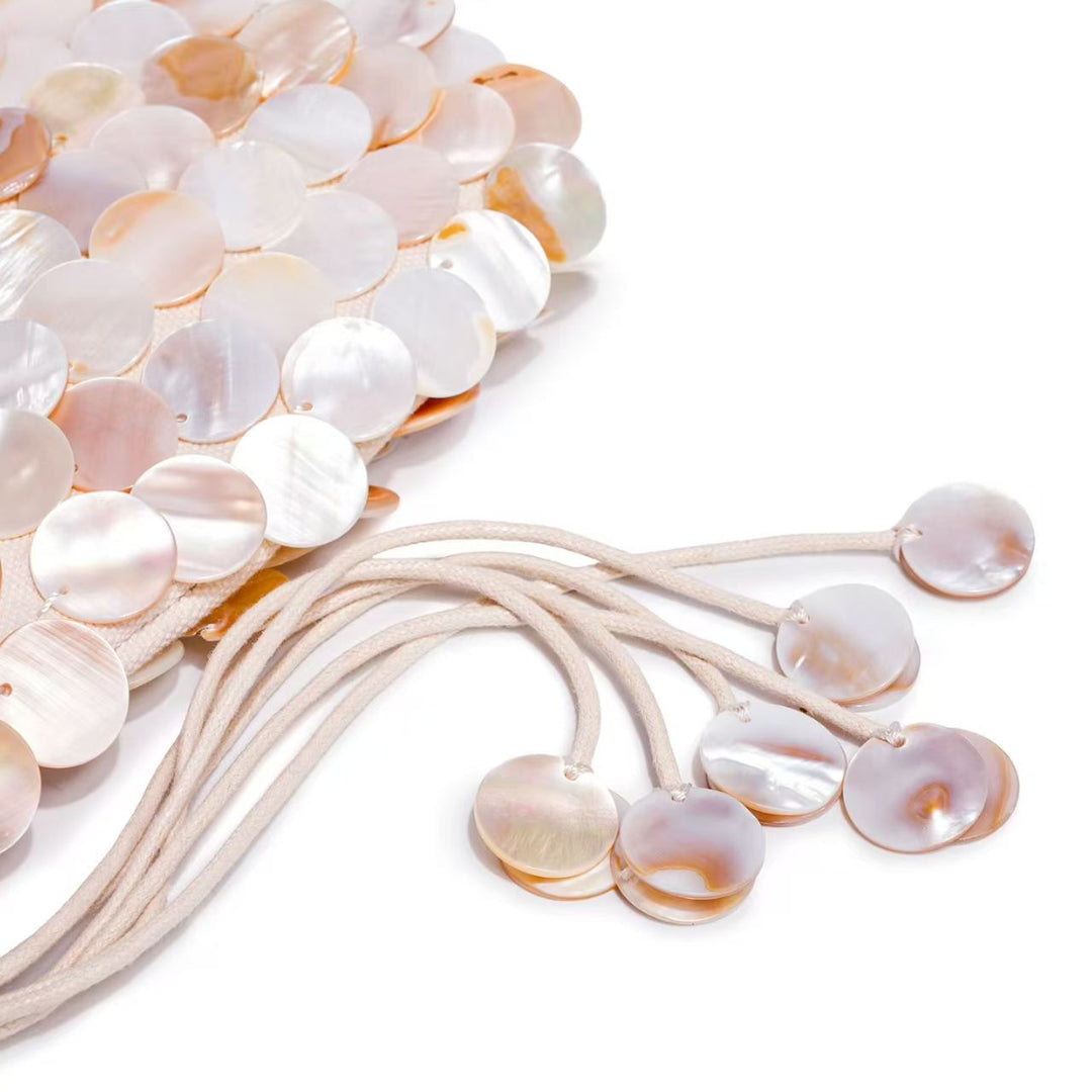 Elegant Shell-Embellished Crossbody Bag Bowlift
