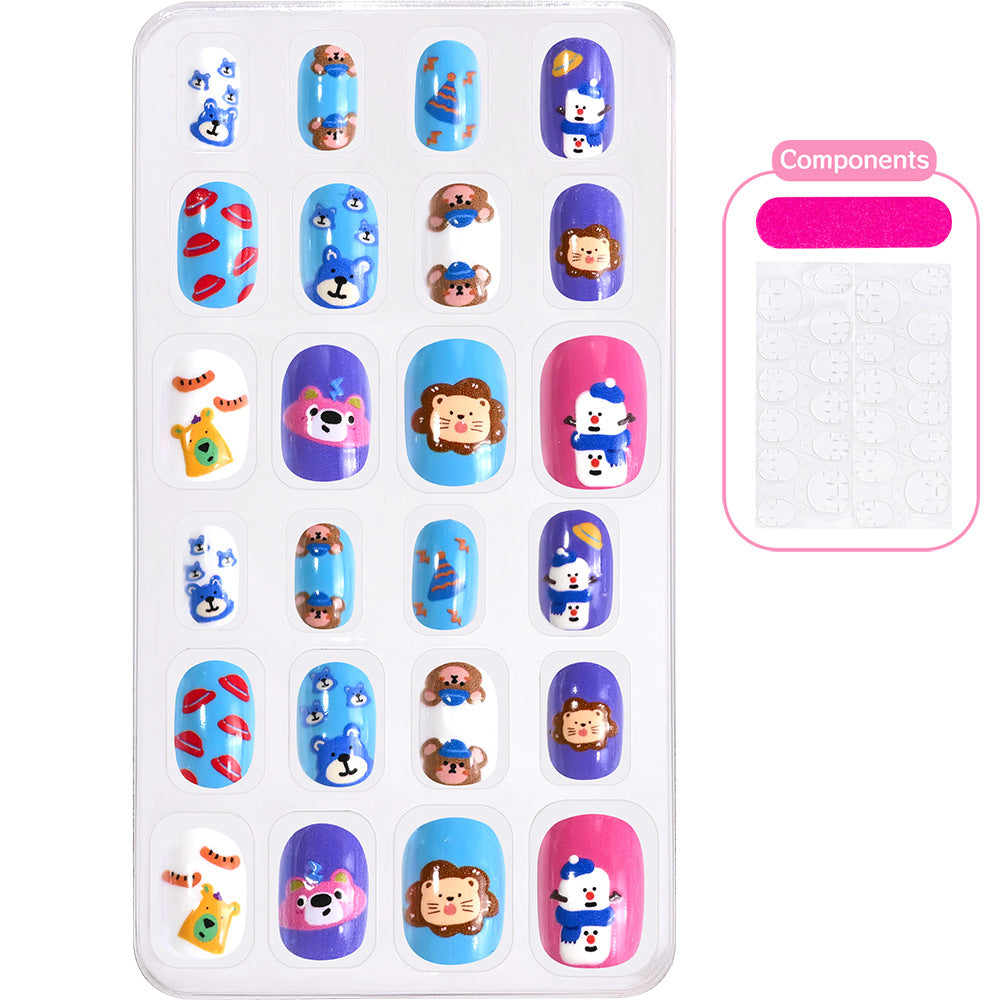Creative Cartoon-Themed Press-On Nail Collection Bowlift