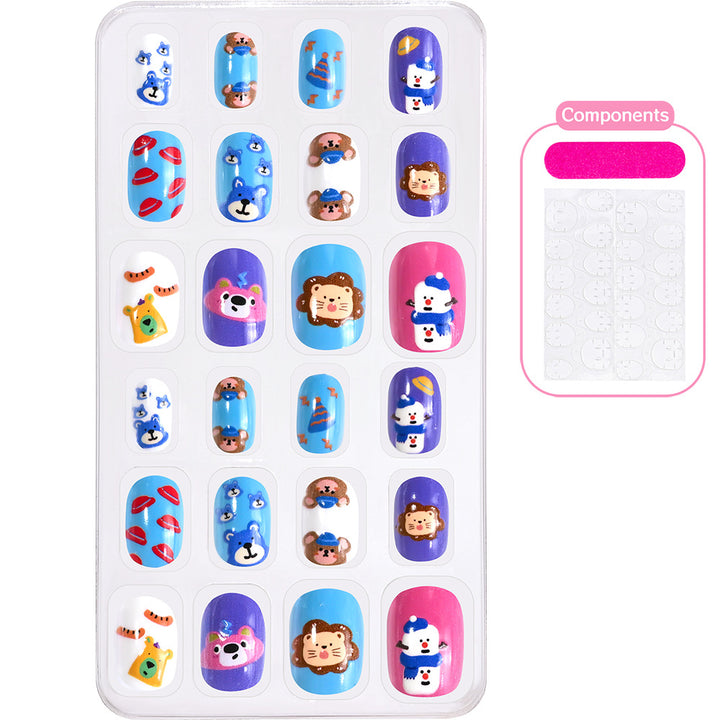 Creative Cartoon-Themed Press-On Nail Collection Bowlift