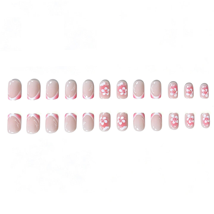 Floral Acrylic Nail Art Design Bowlift