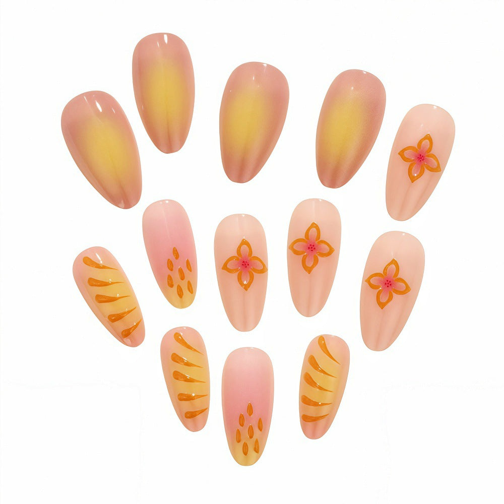 Artful Nail Tips with Floral Motifs Bowlift