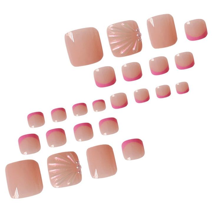 Artistic Press-On Toe Nail Art Extensions Bowlift