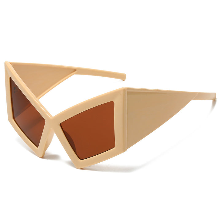 Futuristic Geometric Shield Sunglasses Bowlift