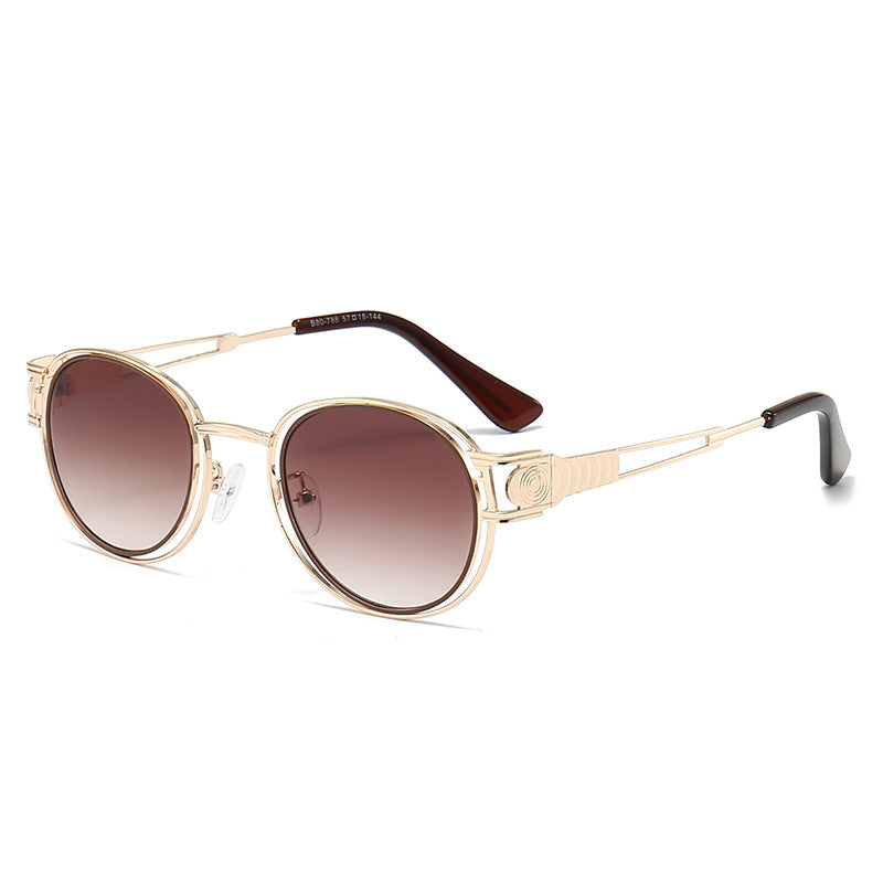Women's sunglasses with fashionable metal frame and comfortable nose pads Bowlift