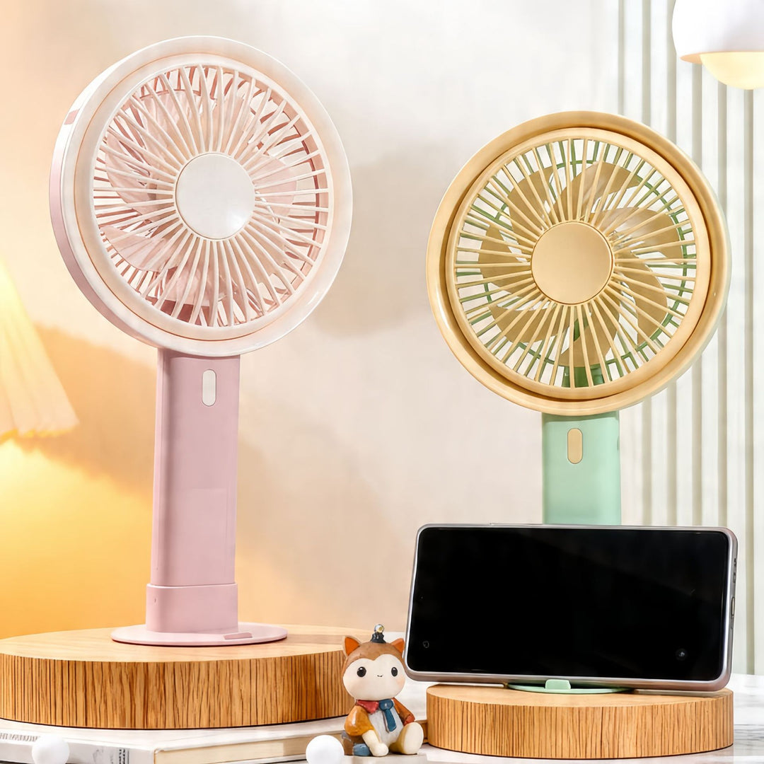 Women's Portable Table Fan with Integrated USB Charging Function Bowlift