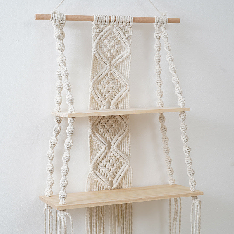Macramé Floating Wall Shelf Organizer Bowlift