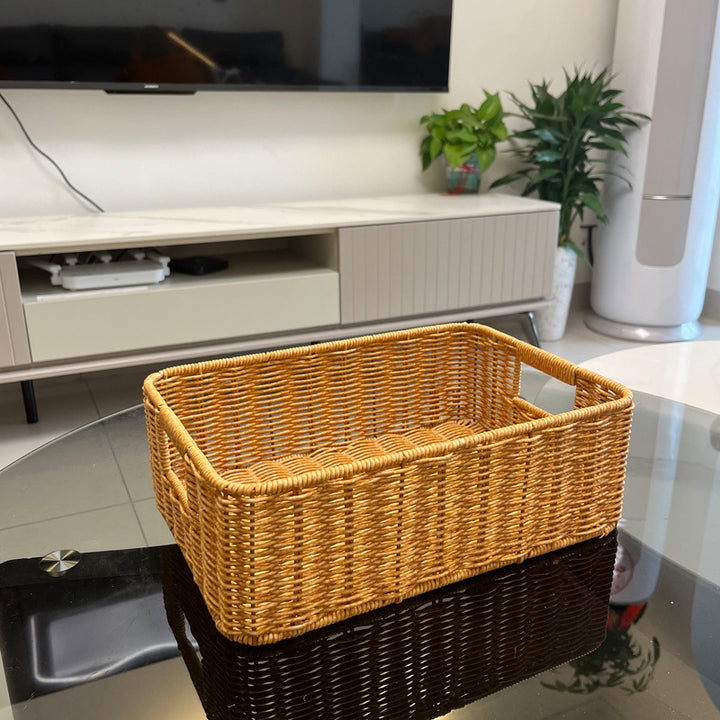 Handcrafted Rectangular Storage Basket Bowlift