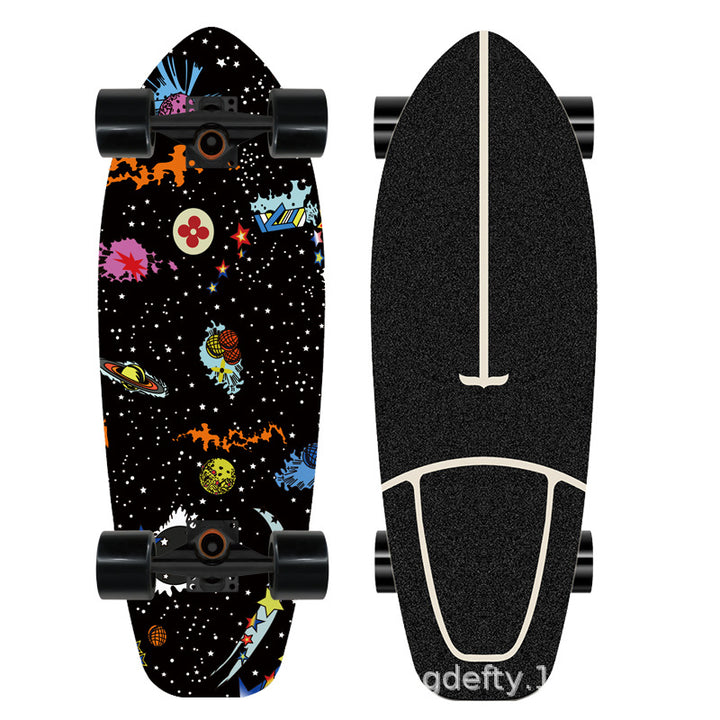 Artistic Lion Design Skateboard Bowlift