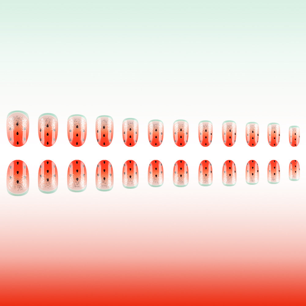Fun Watermelon-Themed Nail Art Bowlift