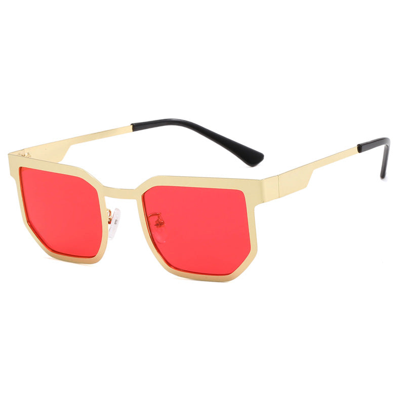 Ladies modern sunglasses in trendy rectangular design with narrow metal frame Bowlift