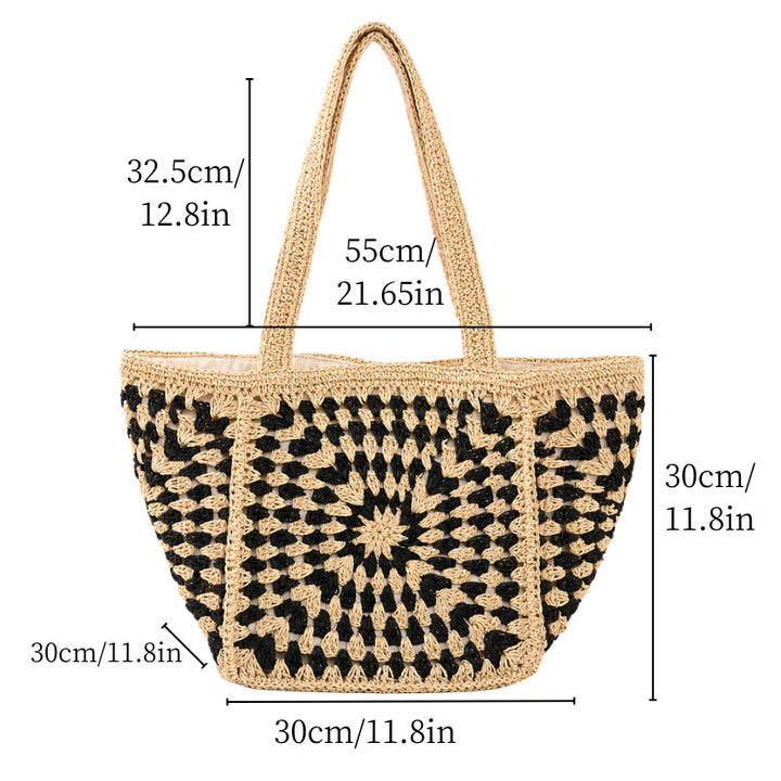 Shoulder bag with unique granny square design Bowlift