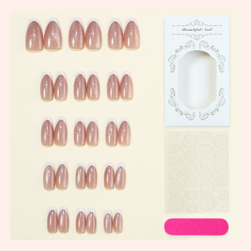 Artificial nail set with elegant glitter effect Bowlift