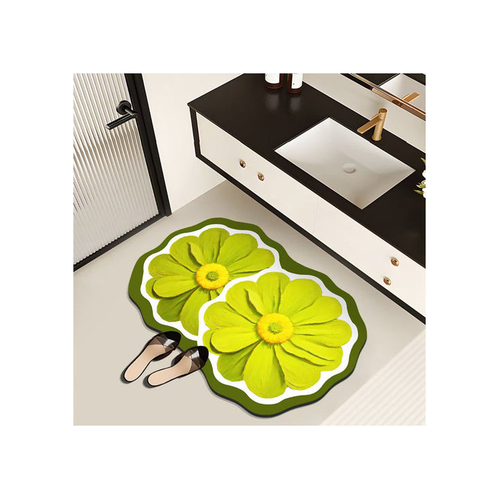 Decorative Floral Bath Mat Bowlift