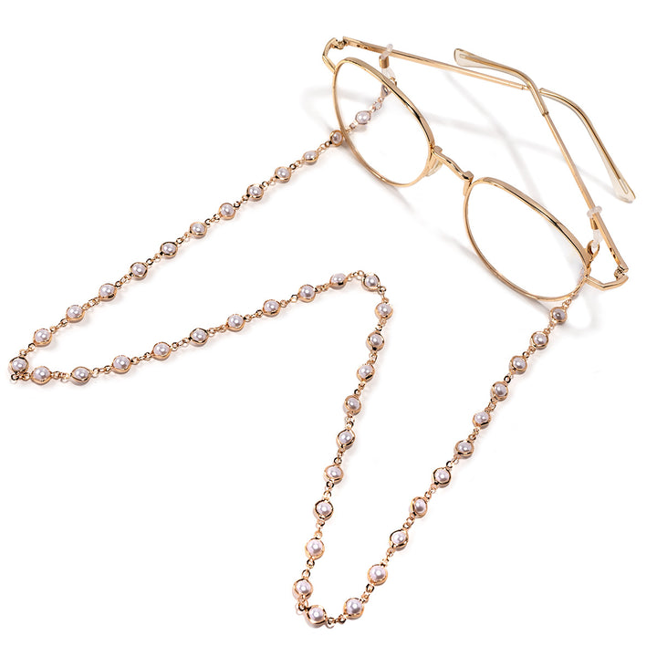 Elegant Pearl-Embellished Glasses Chain Bowlift