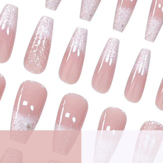 Glamorous Glittery Nail Extensions Bowlift