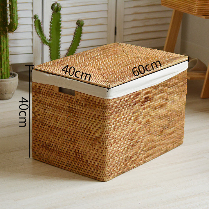 Women rectangular rattan storage basket Bowlift