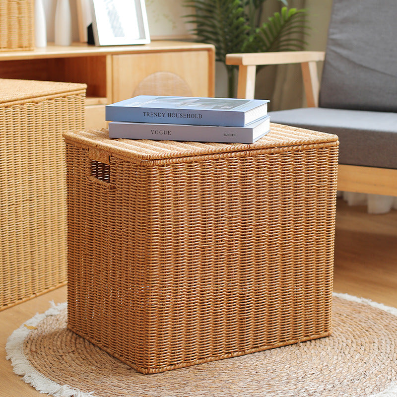 Handwoven Wicker Storage Cube Bowlift
