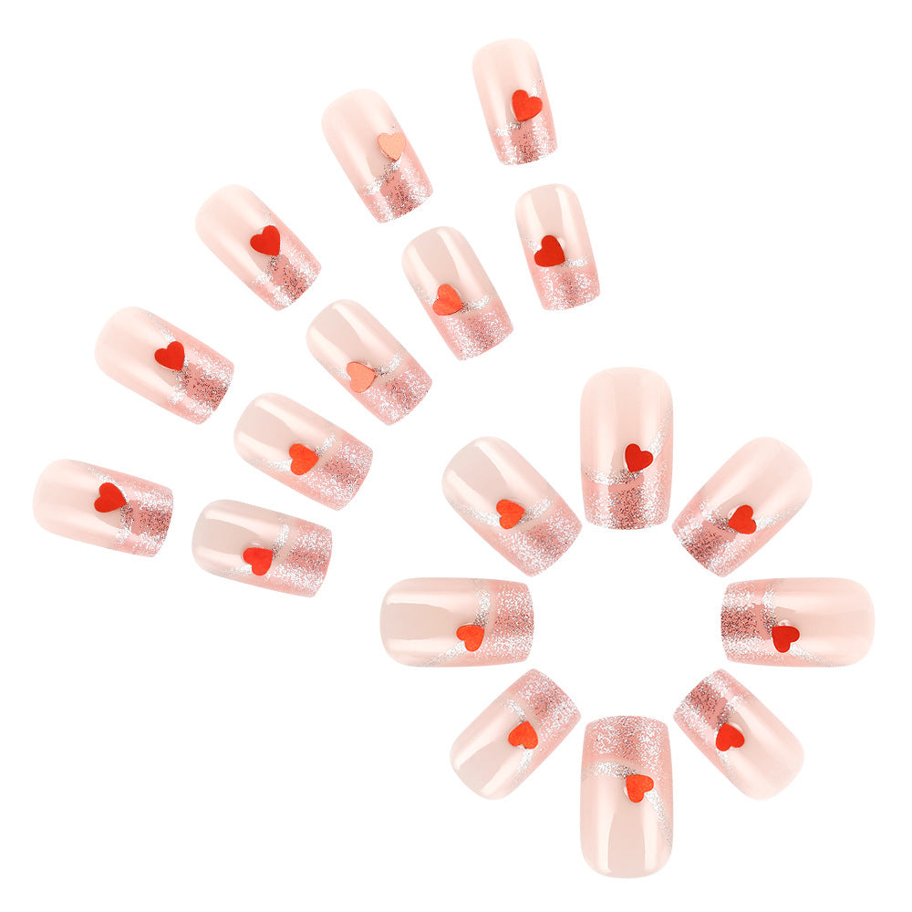 Artistic Heart-Embellished Press-On Nails Bowlift 1787542886