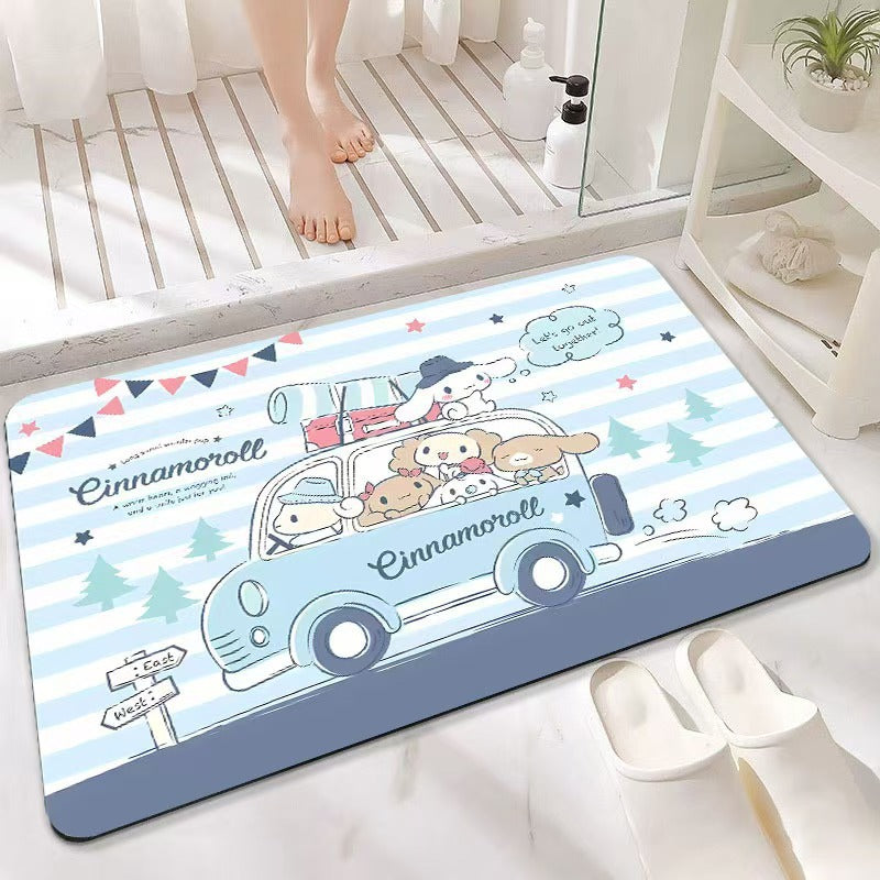 Playful Character-Themed Bath Mat