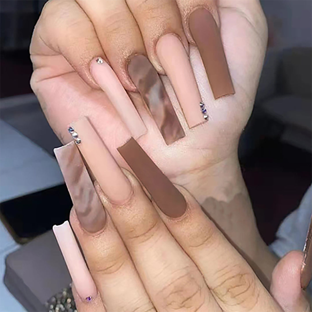 Stylish Long Acrylic Nail Tips Bowlift