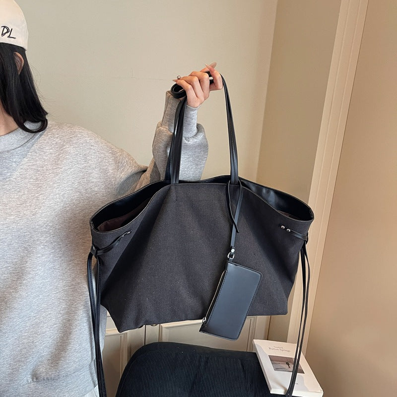 Spacious Canvas Tote Bag Bowlift