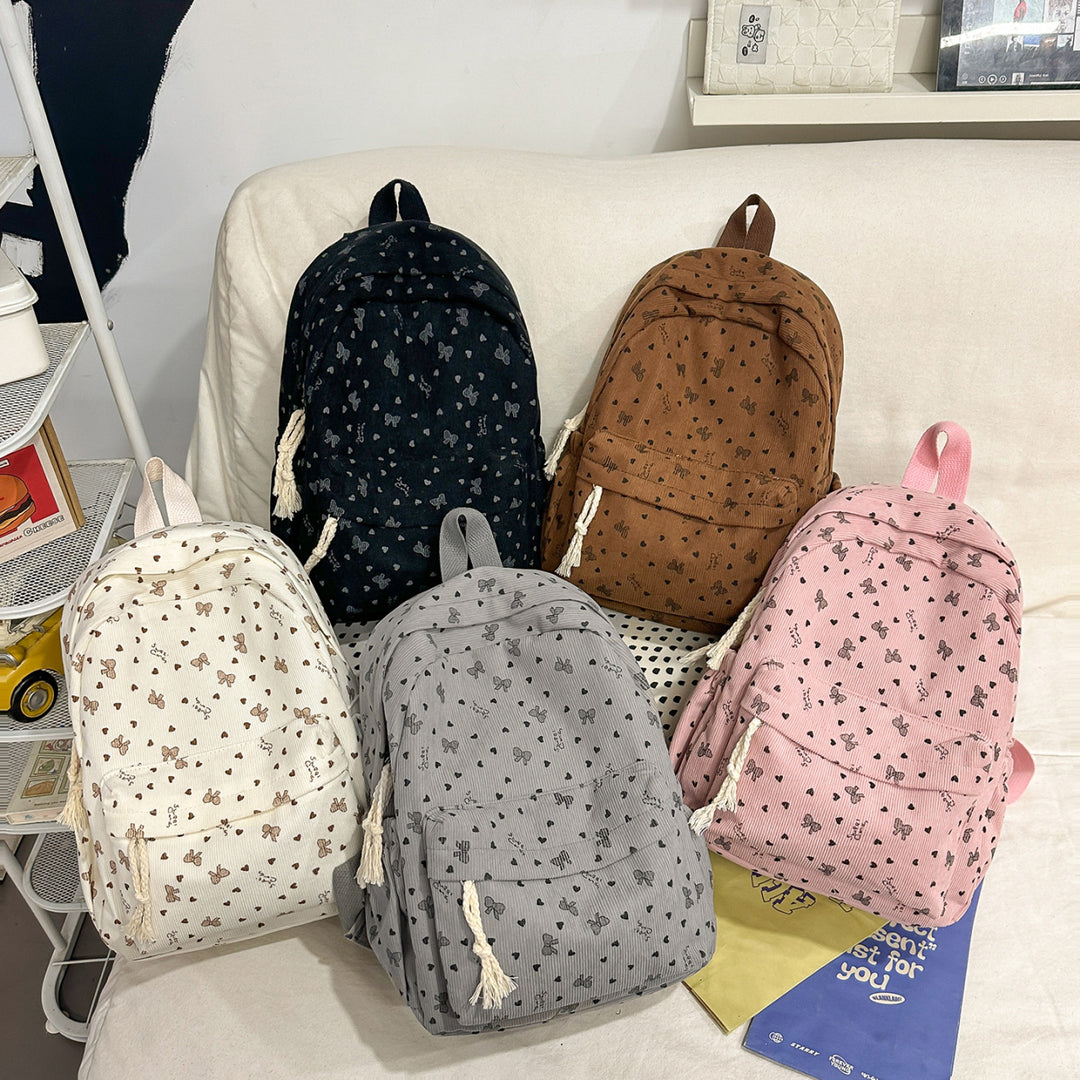 Textured Corduroy Everyday Backpack Bowlift