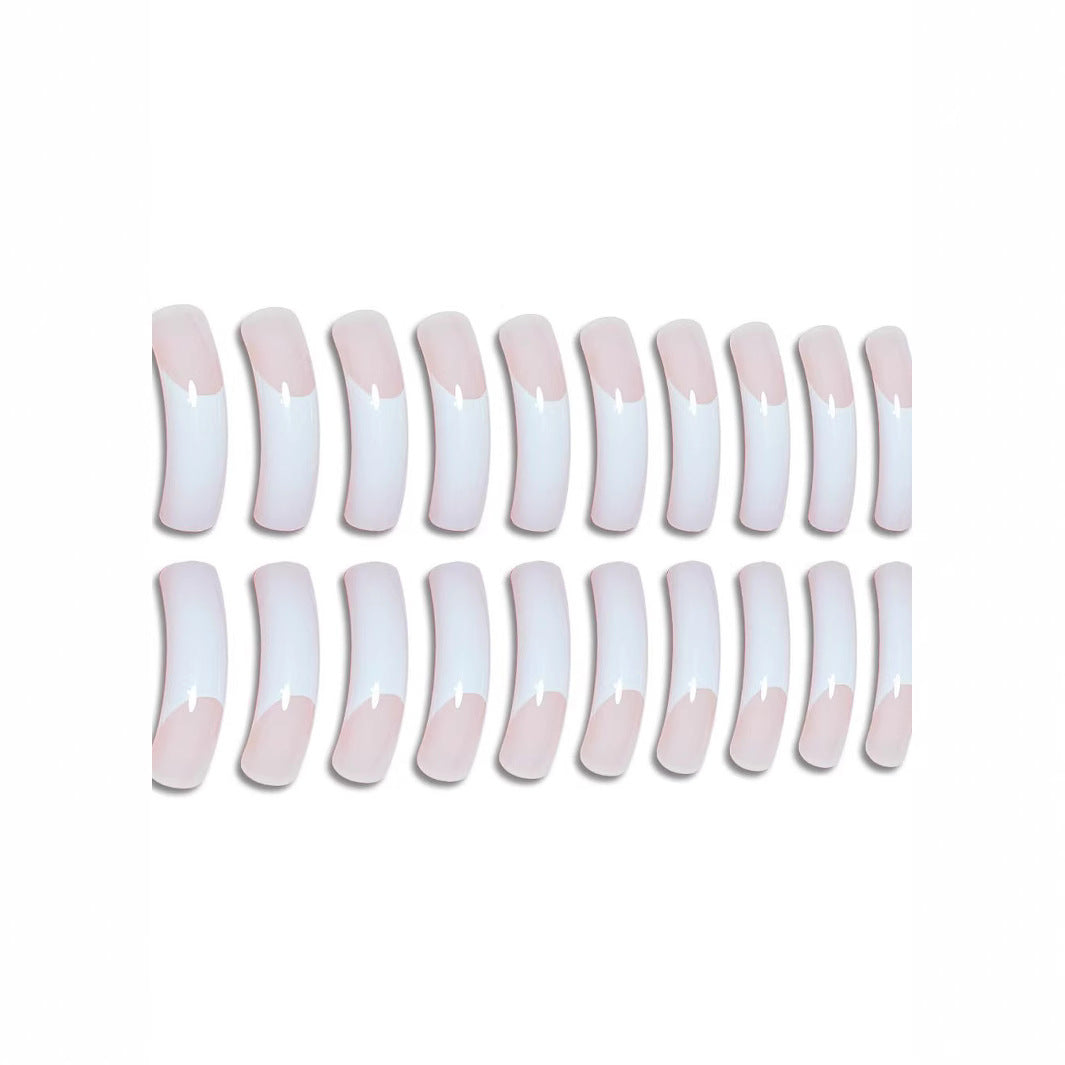 Premium French Tip Nail Extensions Bowlift