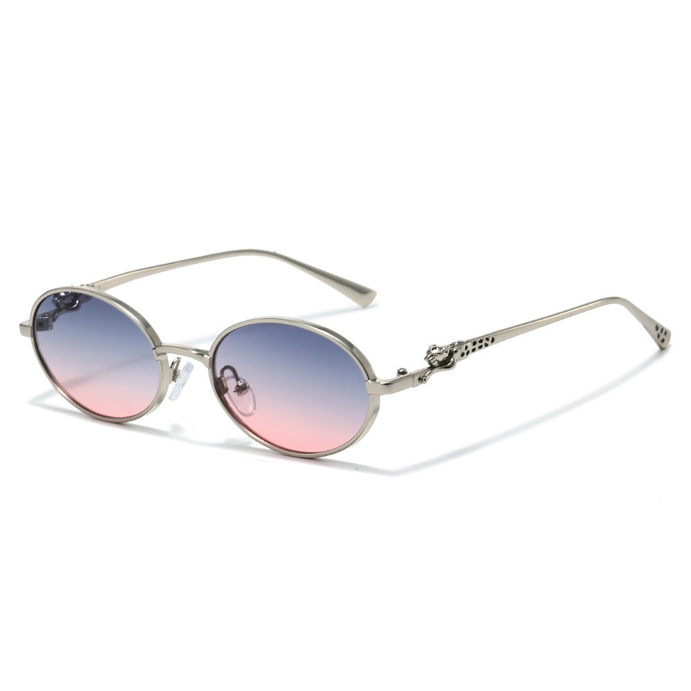Vintage Round Lens Sunglasses with Gradient Glass Bowlift