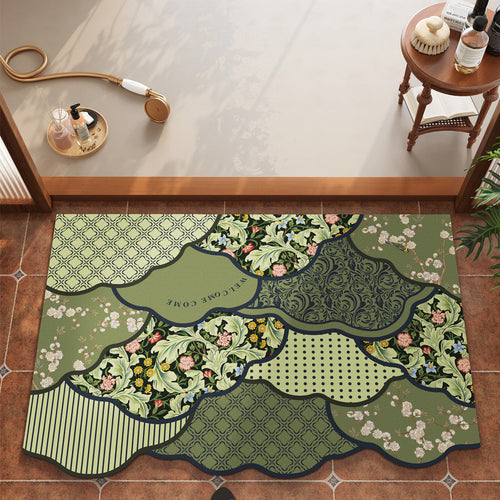 Floral Motif Area Mat