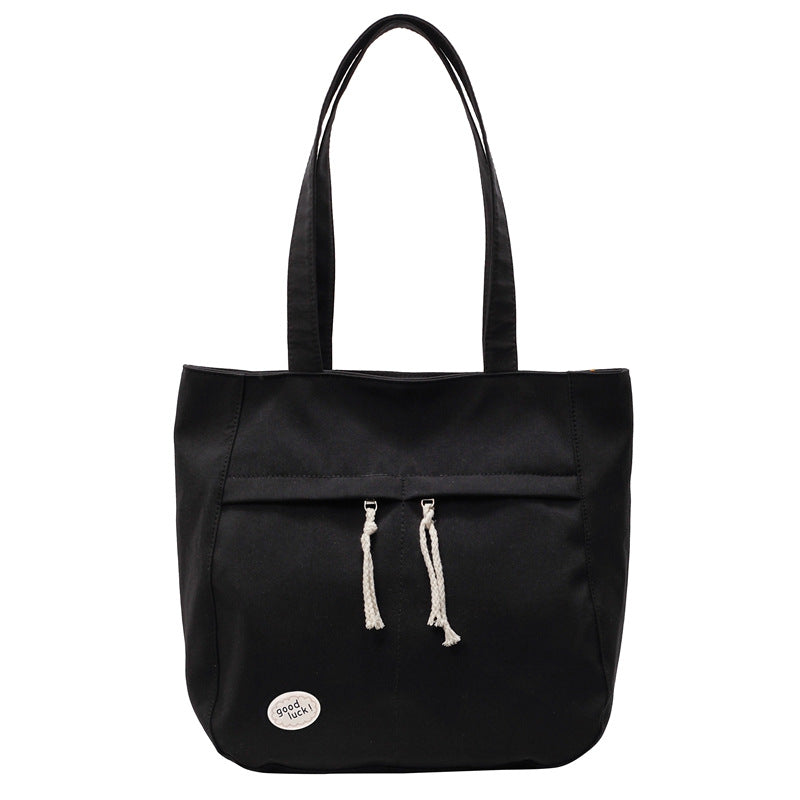 Casual Multi-Pocket Canvas Tote Bag Bowlift