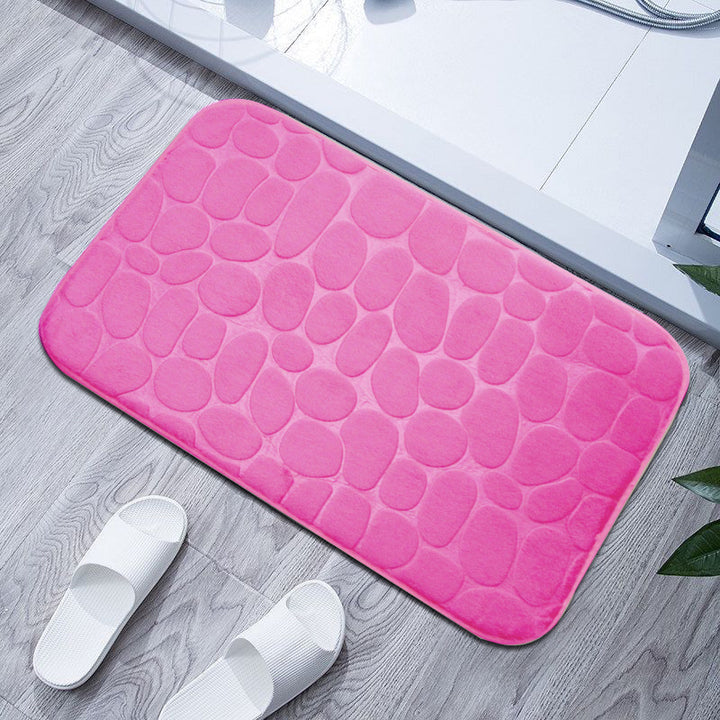 Plush Textured Bath Mat Bowlift