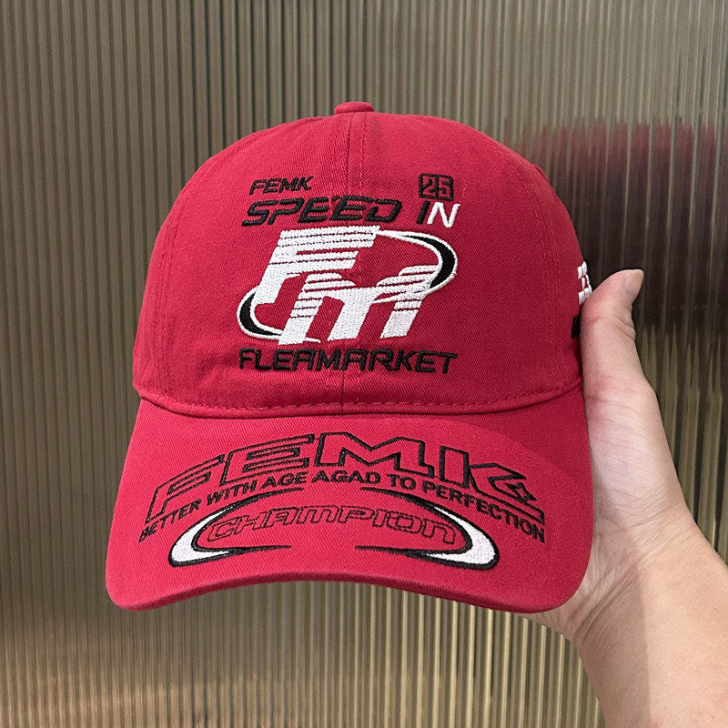Men's Sporty Embroidered Cap Bowlift