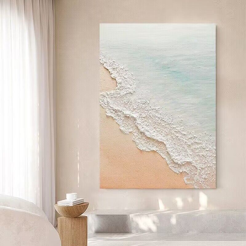 Textured Coastal Beach Canvas Art