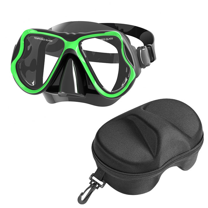 Diving mask with wide field of vision and comfortable wearing comfort Bowlift
