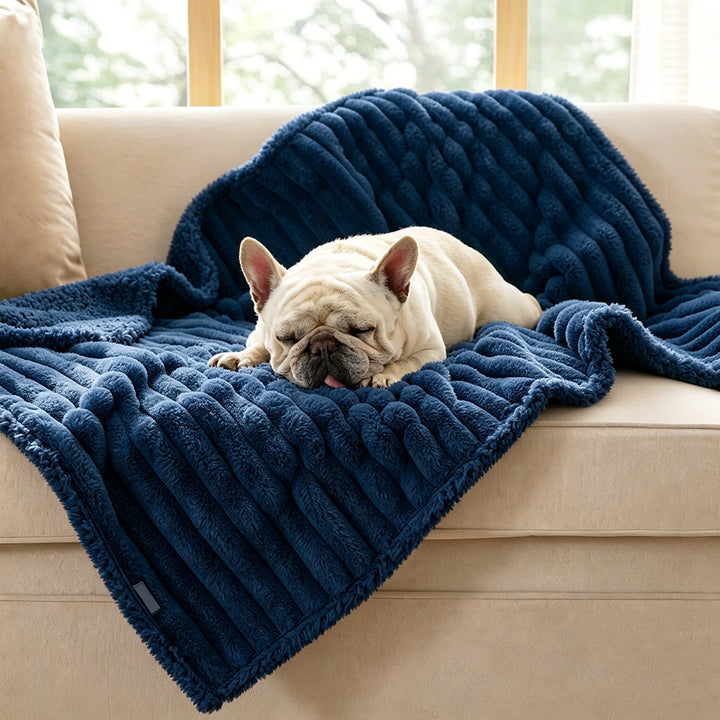 Plush dog Throw Blanket